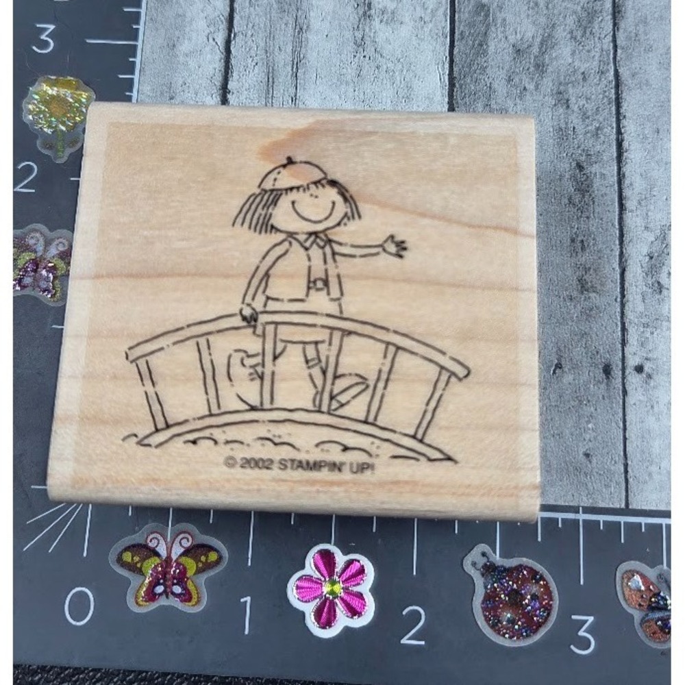 Stampin' Up! Scout Carrying Ladder 2002 Rubber Stamp Wood #S17